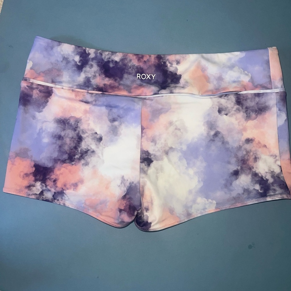 New Pink ROXY Women’s Large Swim 60$ Surf Shop Bikini Shorts Workout Beach Gym - Picture 7 of 8